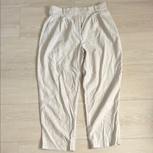 H&M Cream Chinos High-Waisted Tapered